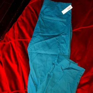 Old navy turquoise size zip pants (nwt)